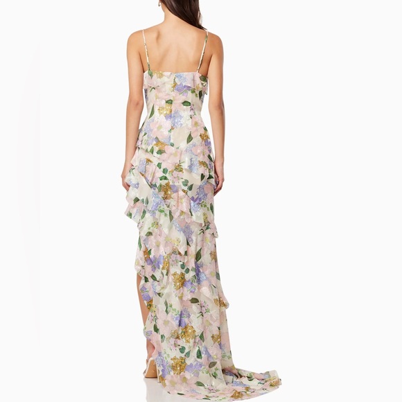 NWT Elliatt Long Ruffle Maxi Dress. - Picture 10 of 11